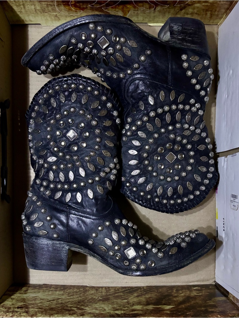 Old Gringo “Tino Tino” Black Studded Western Boots - Picture 9 of 10